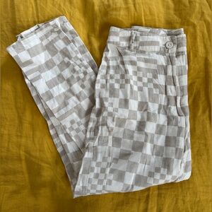 Dusen Dusen linen capri checked pants 1 of a kind